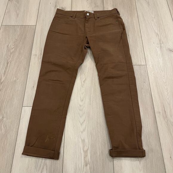 Everlane Men's Dark Brown Straight Khaki Pants Size 32x30 - Picture 2 of 9